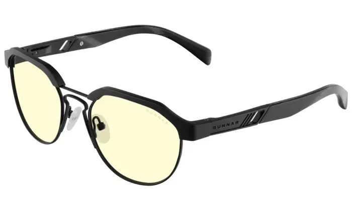 GUNNAR biroja/spēļu brilles  CAMPBELL ONYX dzintara lēcas BLF 65 GUNNAR focus