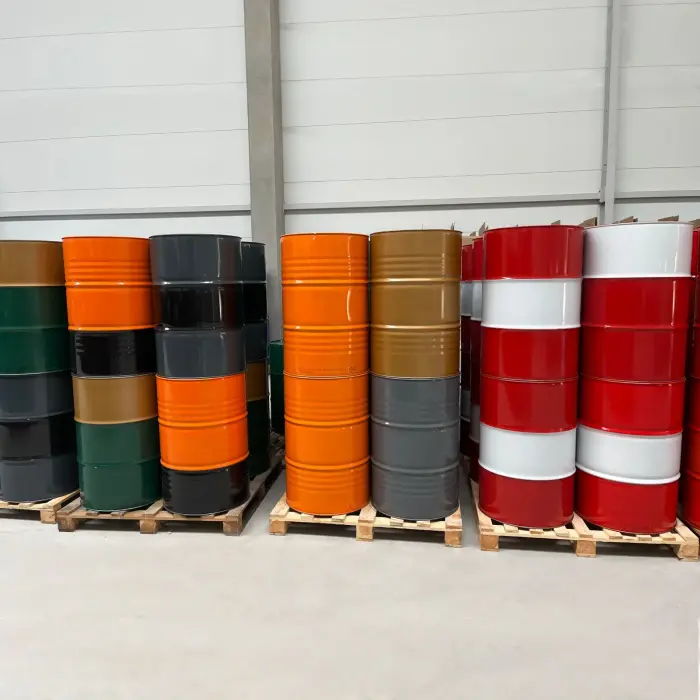 Beczka stalowa metalowa TH 216.5L z rowkami  korki 3/4 i 2 w wieku  - MIX KOLORÓW Foto 4