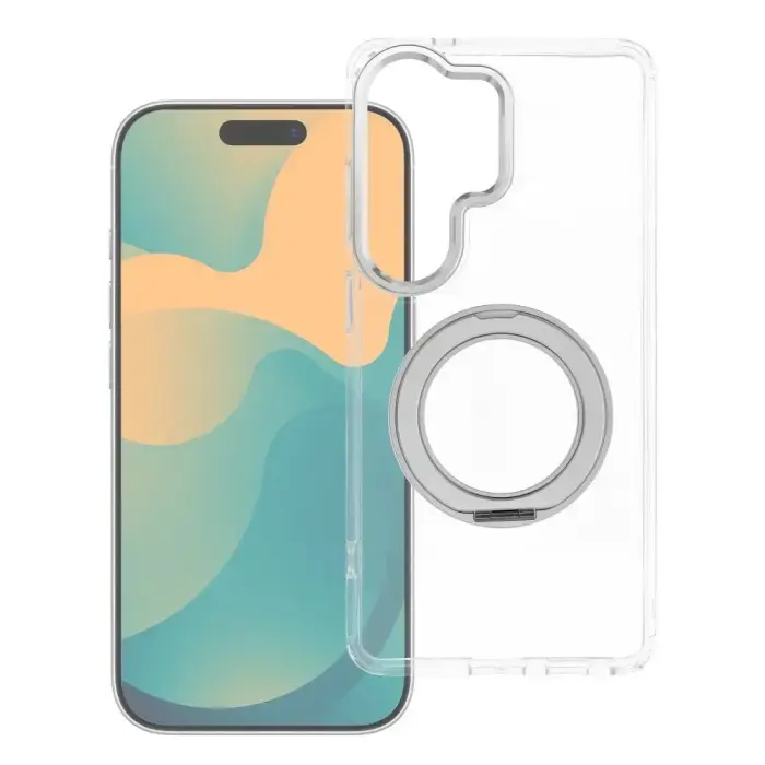 Case for Xiaomi Redmi 17C 5G Frame Circle Stand compatible with MagSafe transparent