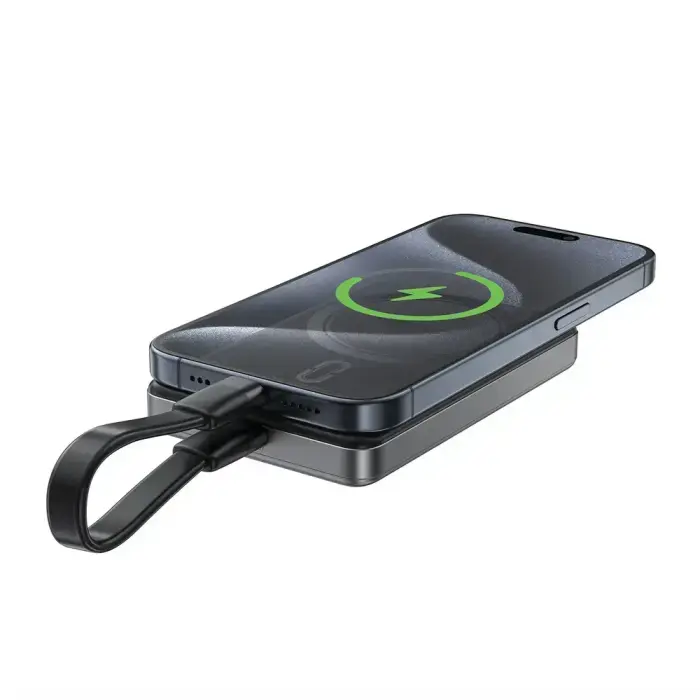Acefast M12 10000mAh 20W MagSafe portatīvais lādētājs – melns Foto 4