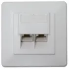 XtendLan Data Socket 2x RJ-45, Cat6, unshielded, flush mount (surface mount with junction box), angled entry — Foto 2