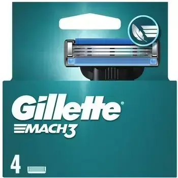 Gillette Mach3 Сменные кассеты для бритвы, 5 шт.