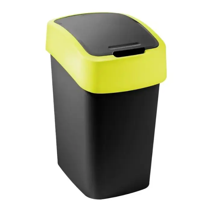 Atkritumu tvertne Flip Bin 9L melna/dzeltena