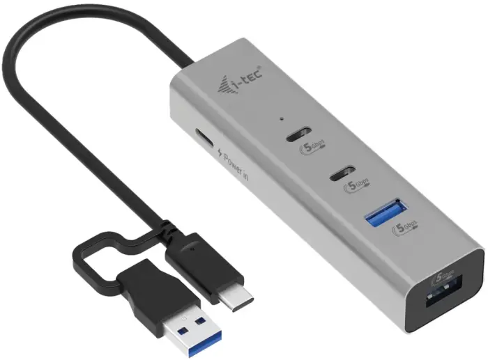 i-tec universal charging Metal HUB 2x USB-C + 2x USB-A Port, PD 85W