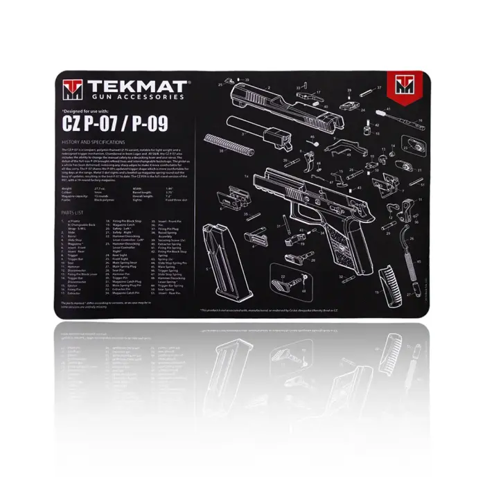 TekMat ieroču tīrīšanas paklājiņš CZ P-07 / P-09