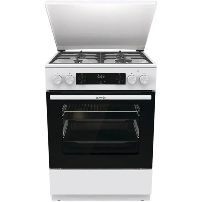 GORENJE GKS6C71WF gas-electric cooker 60 cm | AirFry | ExtraSteam | FrozenBake | white