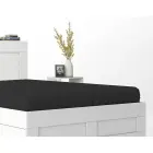 Microsatin Fitted Sheet 180x200 cm, Black, Solid Color — Photo 6