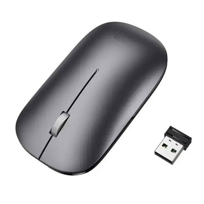 Hoco GM43 Dual-Mode Wireless Mouse (Bluetooth, 2.4G) 1600 DPI – Grey
