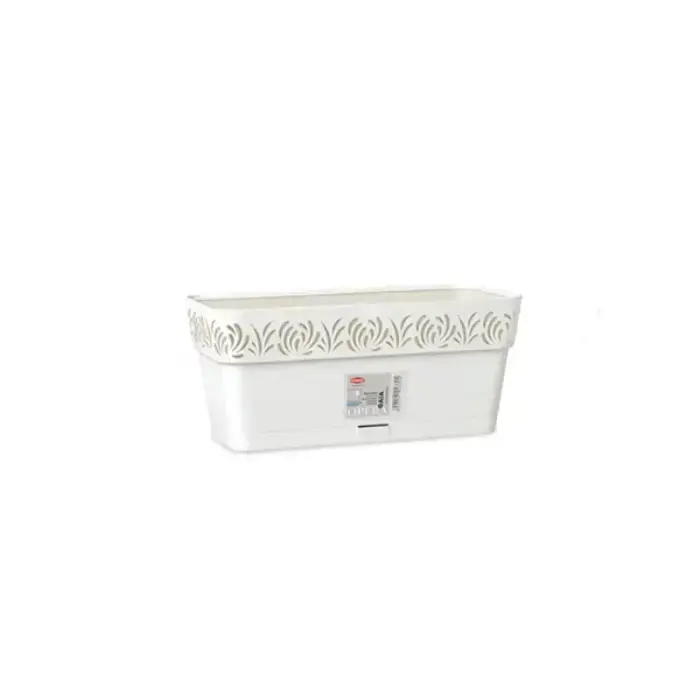 Lillekast alusega Gaia 30x13x12cm, valge
