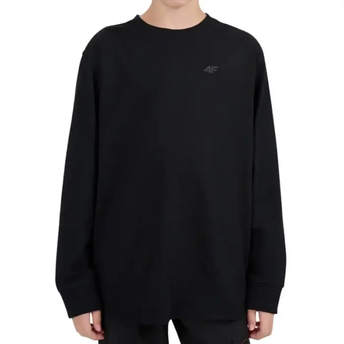 Boys’ 4F M655 Long-Sleeve T-Shirt Deep Black 4FJWMM00TLONM655 20S - Feature: 146cm