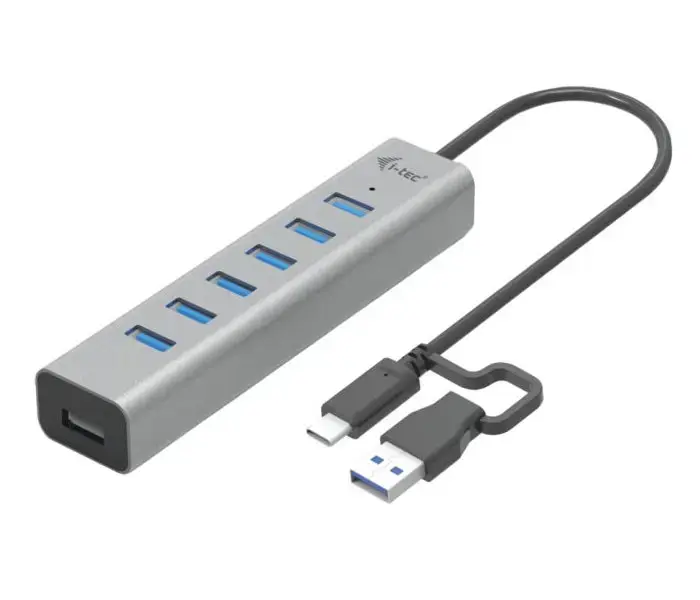 i-tec USB-C nabíjecí HUB Metal/ 7 portů/ USB-A 3.2 Gen 1/ металлический
