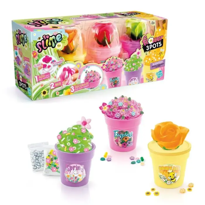 Slime Flower set of 3 flower pots