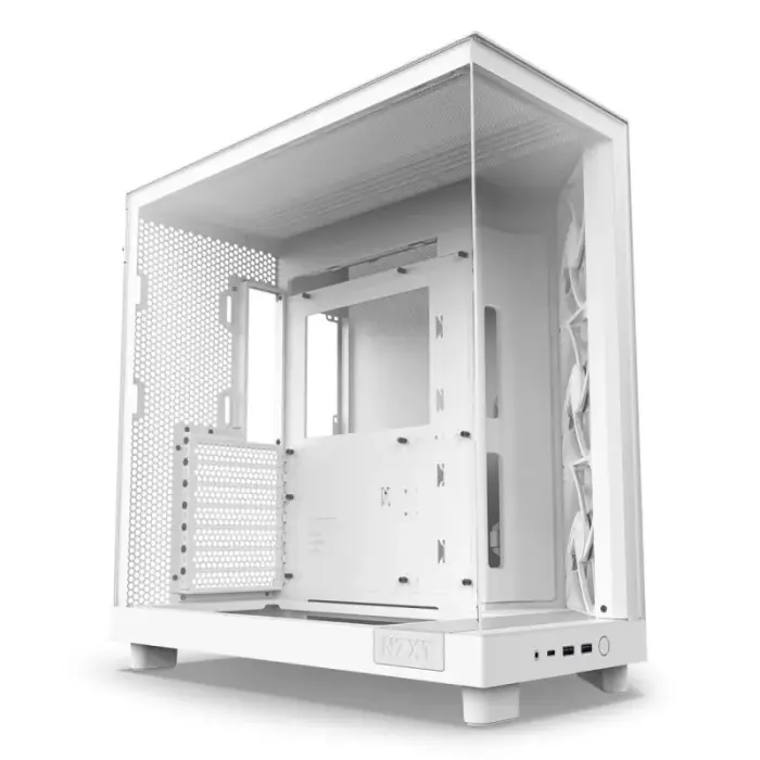 NZXT H6 Flow Midi Tower Computer Case with Window – White