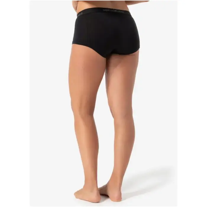 Women's thermal underwear briefs Super.natural Tundra175 Boyfriend Hipster – Jet Black - Rozmiar: M