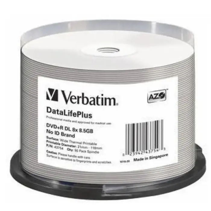 Verbatim DataLifePlus 8.5 GB DVD+R DL 50 шт.