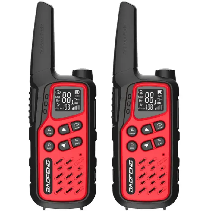 Рация Baofeng BF-T25E – красная – 2 шт.