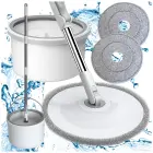 360° rotating mop set: bucket, 2x microfibre pads, drain — Photo 1