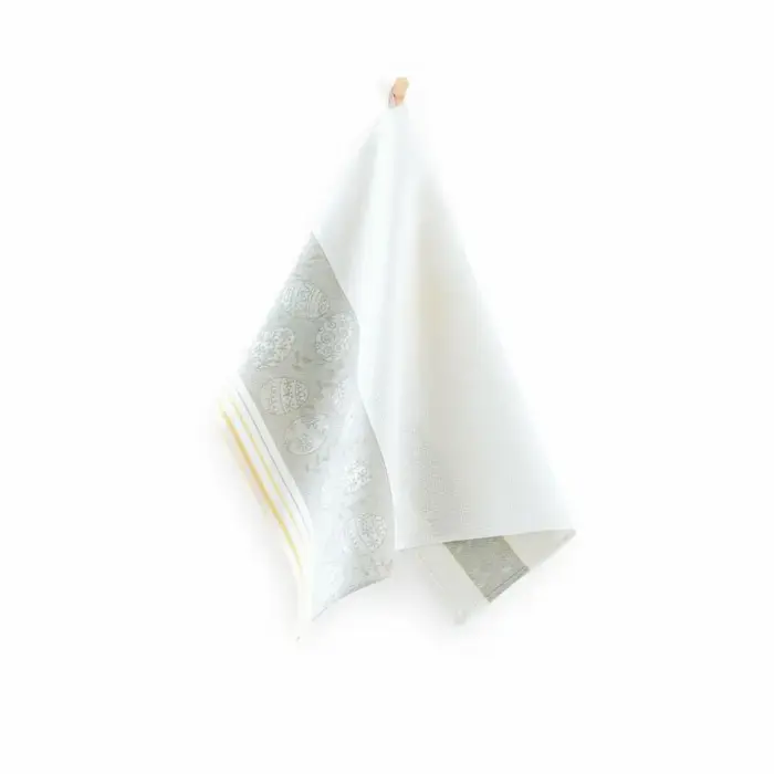 Zwoltex Pascha Kitchen Towel 50x70 cm, Yellow White