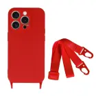 Strap Silicone Case for iPhone 12, Red — Photo 2