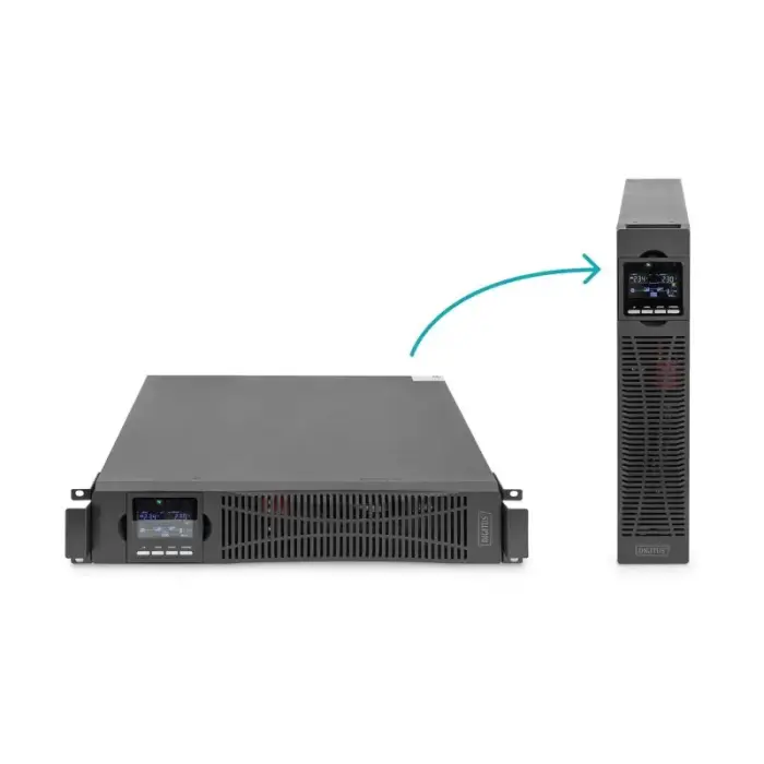 Digitus Online Rack UPS 19" LCD, 1500VA/1500W, 3x12V/9Ah, 8xC13, USB, RS232, RJ45