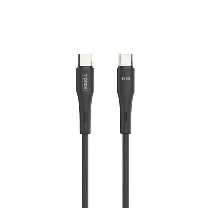 T-PHOX Gentle USB-C to USB-C Cable 60W, 1m, Black