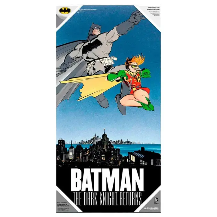 DC Comics Batman ir Robin stiklinis plakatas