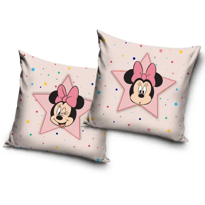 Декоративная наволочка Minnie Star Pink Velvet 40x40 см Carbotex