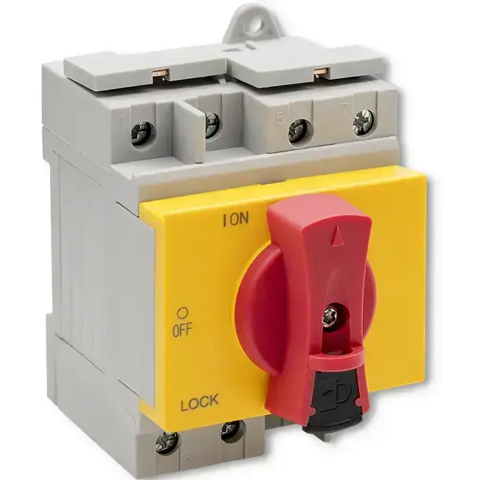 Qoltec DC isolator with locking function | Main switch | 1200V | 32A | 8kV | 4P Photo