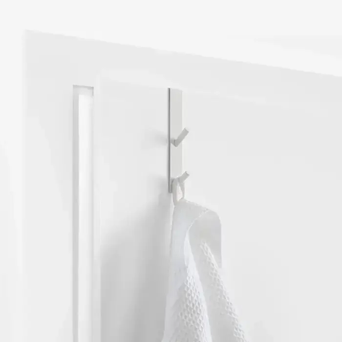 Āķis uz durvīm pakarams / 2 āķi / balts Foto 6