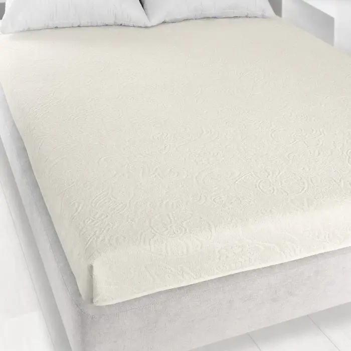 Terry flat sheet without elastic 175x220 cm ecru Tulipan Zwoltex