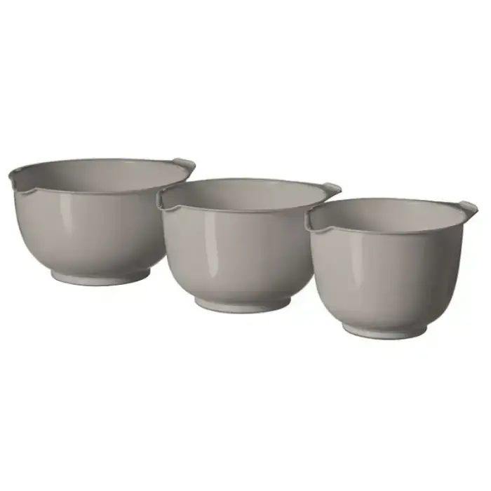Mixing bowl set, 3 pcs., 1.5+2+2.5L, light grey