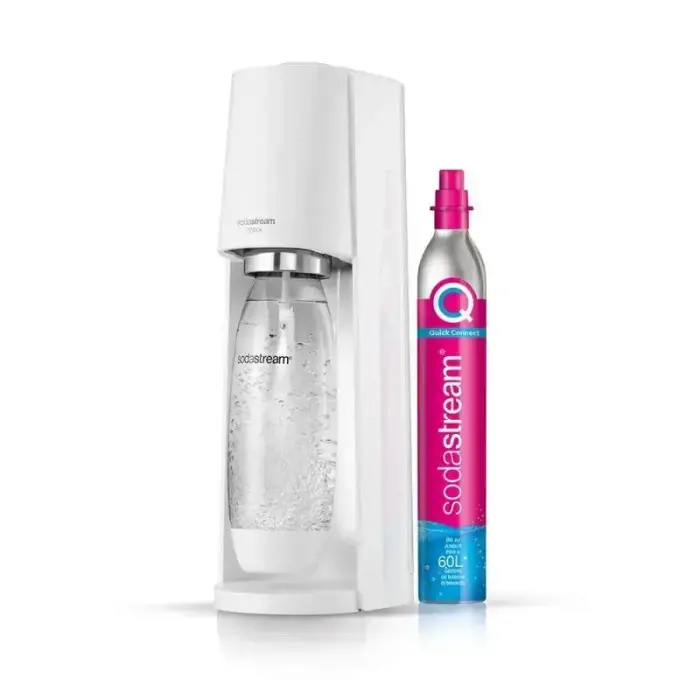 SodaStream Soda Maker Terra valge QC koos CO2 ja 1L PET pudeliga