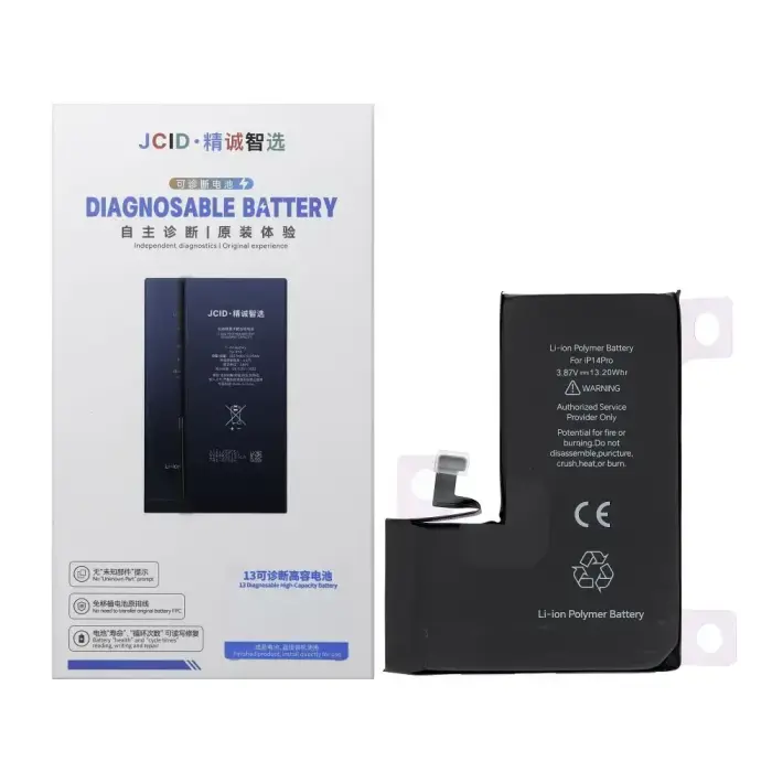 JCID diagnosticējams akumulators iPhone 14 Pro 3410 mAh (liela ietilpība)