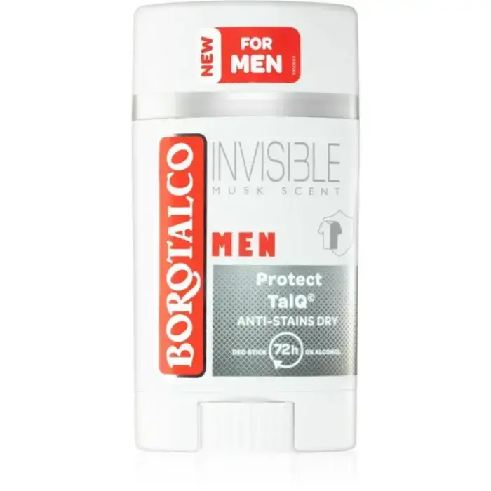 Borotalco - Vyriškas Nematomas Sausas Dezodoranto Pieštukas - Kietasis Dezodorantas 40ml