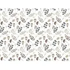 Wool pillowcase Classic E24 40x40 cm, white/brown, leaf pattern — Photo 2
