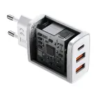 Baseus Compact tīkla lādētājs | 30W | PD | USB-A, USB-C | balts Foto 14
