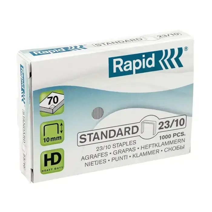 Lieljaudas skavas Rapid Standard 23/10, 1000 gab., līdz 70 lapām