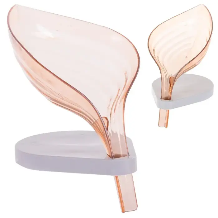 Soap leaf bath soap dish drain