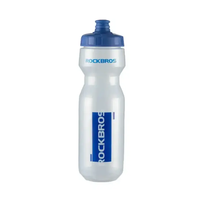 Rockbros 750 ml Velosipēda pudele - Caurspīdīga ar zilu iemuti