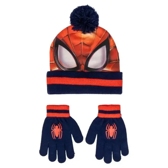 Marvel Spiderman mütsi ja kinnaste komplekt