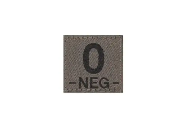 Clawgear 0 Neg Blood Group Patch