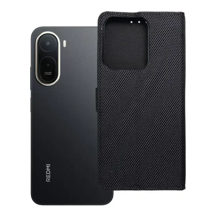 Flip case for Xiaomi Redmi A7 PRO 4Card RFID anti-theft tech fabric black