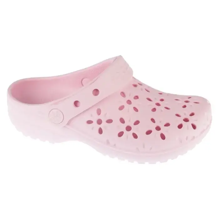 Crocs Classic Floral Cut Out Clog Kids 210943-6ZW Pink 28/29 - rozmiar_EU: 34/35