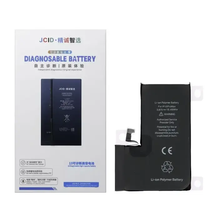 JCID diagnosticējams akumulators priekš iPhone 15 Pro Max 4780 mAh