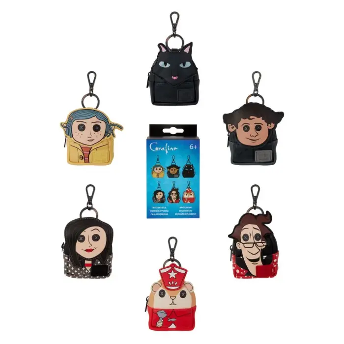 Loungefly The Worlds of Coraline asorti Mystery mini kuprinės raktų pakabukas