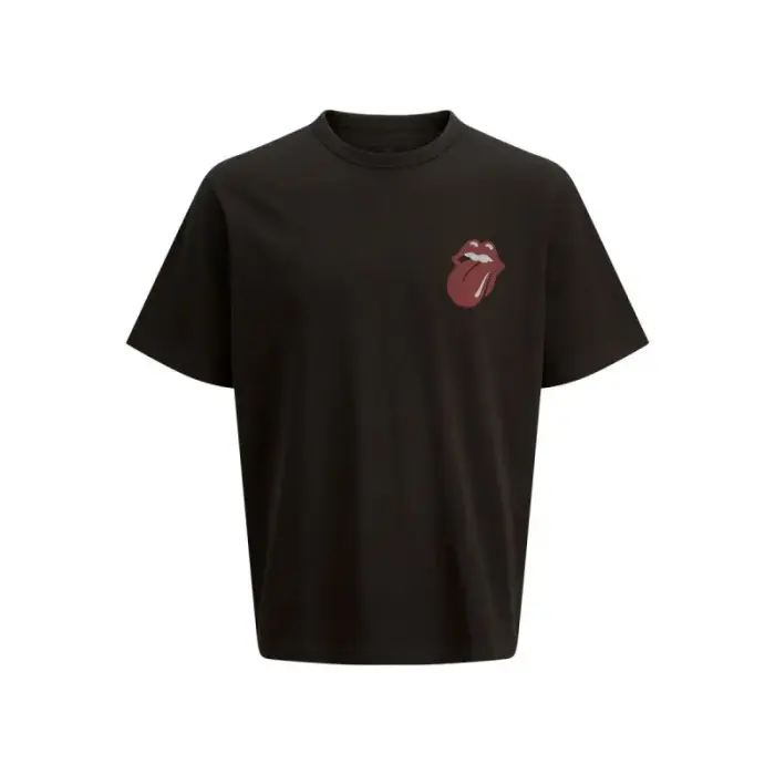 Jack&Jones marškinėliai Rolling Stones JPRBLUSTONES trumpomis rankovėmis marškinėliai 12284292 BLACK, dydis L