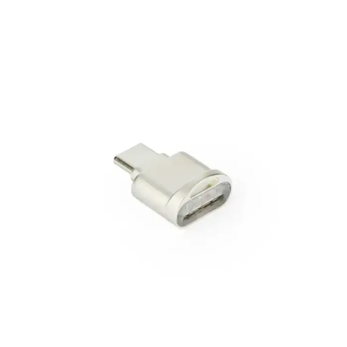 MicroSD Card Reader for USB-C – Silver
