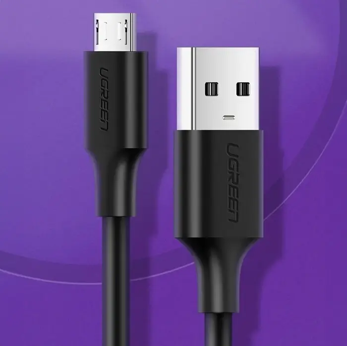 Kabel przewód micro USB - USB-A 25cm - czarny Foto 10