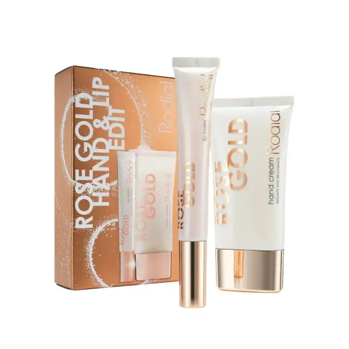 Набор Rodial: омолаживающий крем для рук Rose Gold 40 мл + бальзам для губ Rose Gold 10 мл