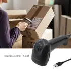 Qoltec barcode scanner | 1D | CCD matrix | USB | Black — Photo 11